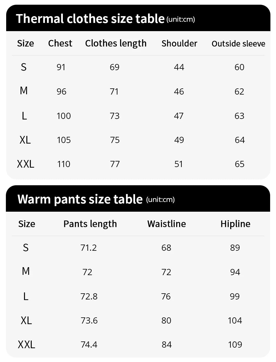 Men's Thermal Underwear Set