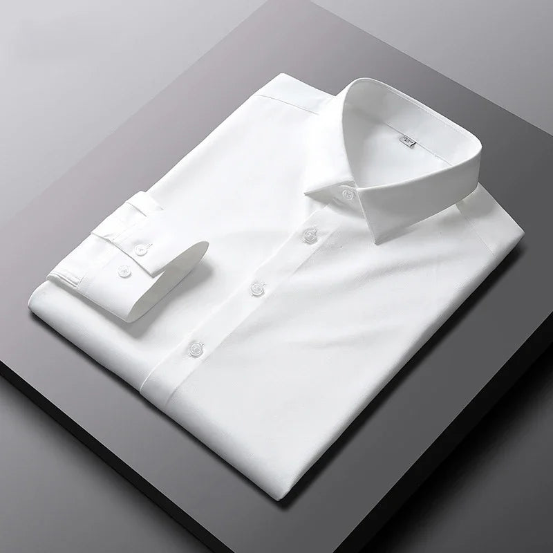 Men's Solid Business Formal Shirt ,Non-Iron