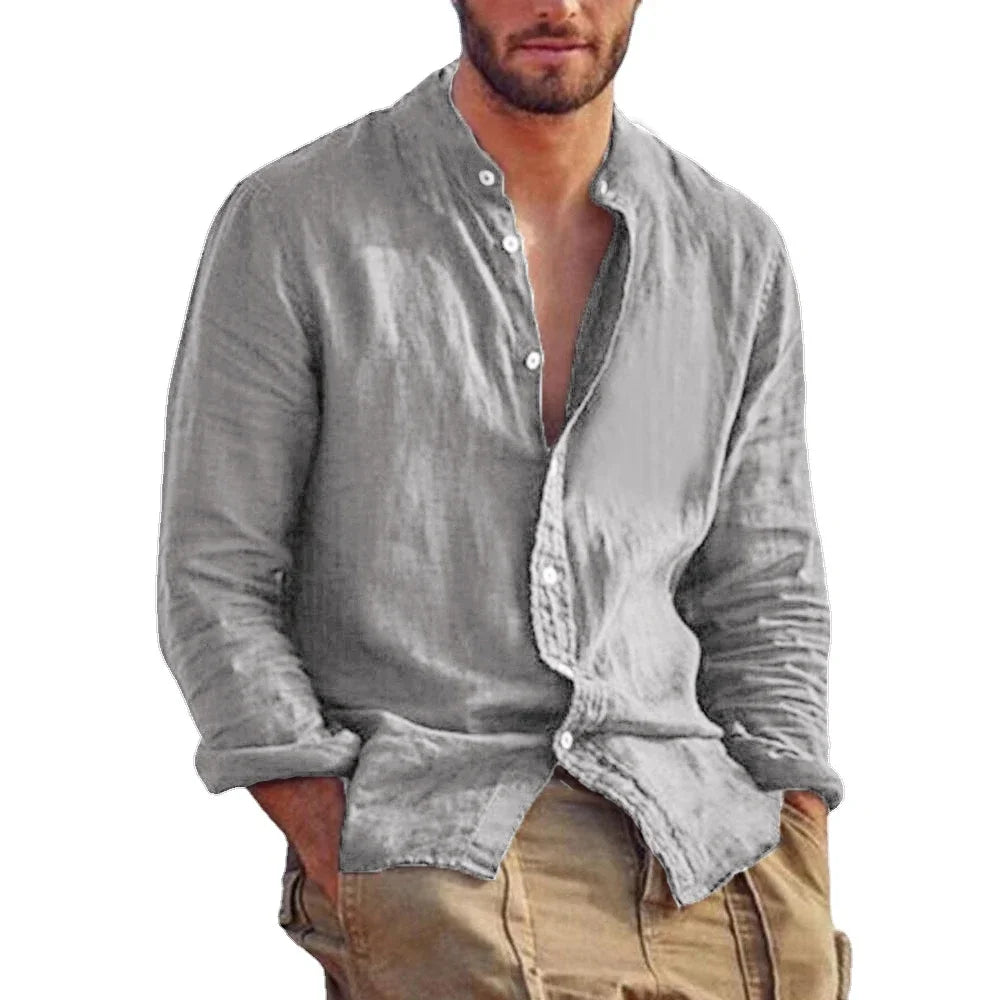 Casual Linen Long Sleeve Shirt