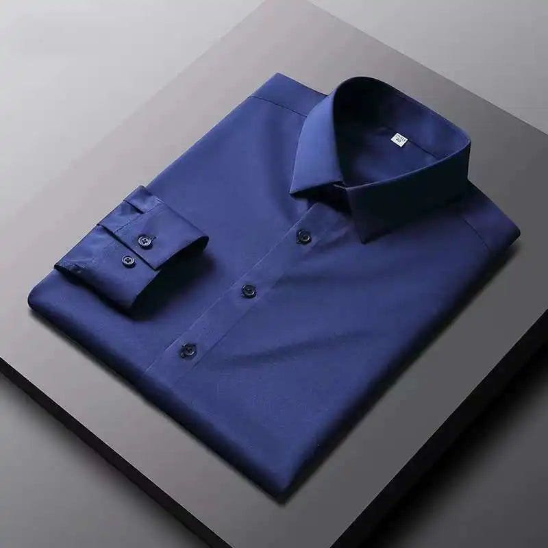 Men's Solid Business Formal Shirt ,Non-Iron