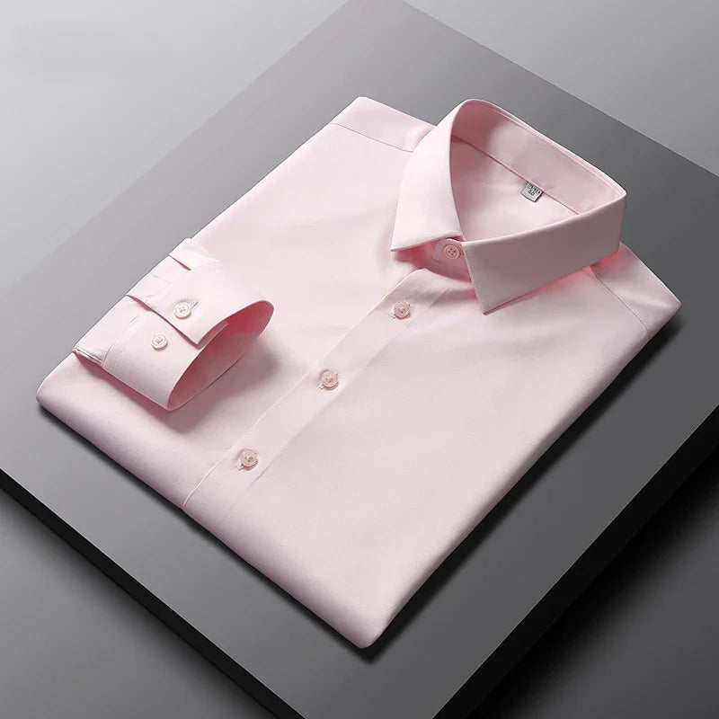 Men's Solid Business Formal Shirt ,Non-Iron