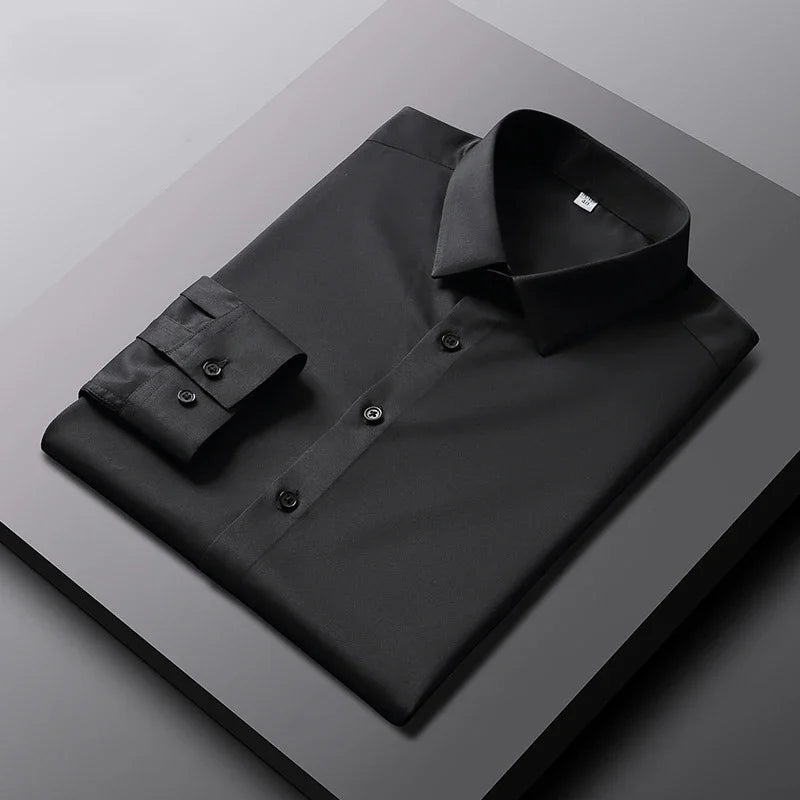 Men's Solid Business Formal Shirt ,Non-Iron